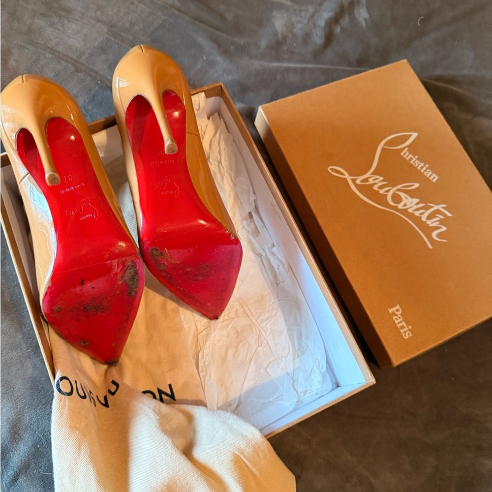 Christian Louboutin Tan Heels - Picture 2 of 3